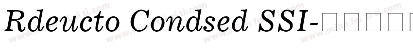 Rdeucto Condsed SSI字体转换